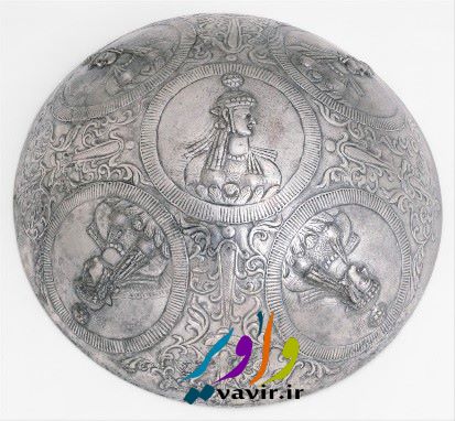 کاسه نیم تنه زن، ساسانیان، حدود 300 پس از میلاد. نقره. موزه هنر متروپولیتن، نیویورک
